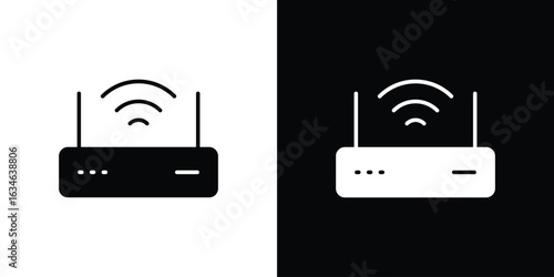 Wifi modem icon, simple flat style. for ui or ux designs