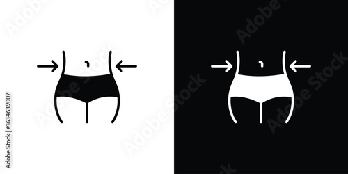 Weight loss icon, simple flat style. for ui or ux designs