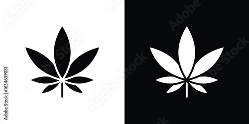 Weed icon, simple flat style. for ui or ux designs