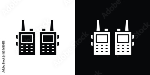 Two way radio icon, simple flat style. for ui or ux designs