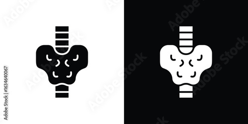 Thyroid icon, simple flat style. for ui or ux designs