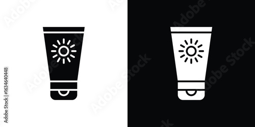 Sun cream icon, simple flat style. for ui or ux designs