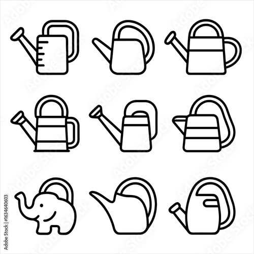 Can icon watering vector soft foldable measurements indoor rustic garden fun