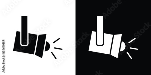 Spotlight icon, simple flat style. for ui or ux designs