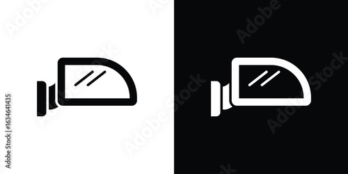 Side mirror icon, simple flat style. for ui or ux designs