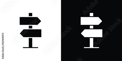 Signpost icon, simple flat style. for ui or ux designs