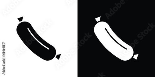 Sausage icon, simple flat style. for ui or ux designs
