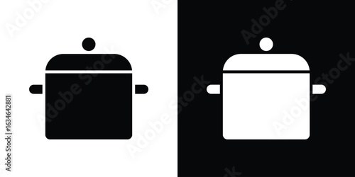 pressure cooker icon, simple flat style. for ui or ux designs