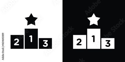 Podium icon, simple flat style. for ui or ux designs