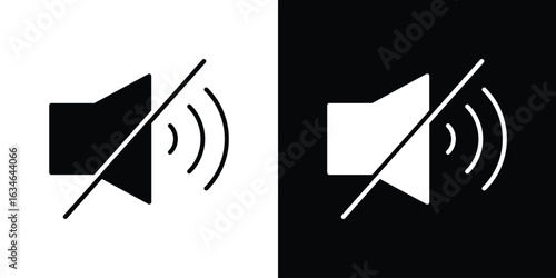 Mute sound icon, simple flat style. for ui or ux designs