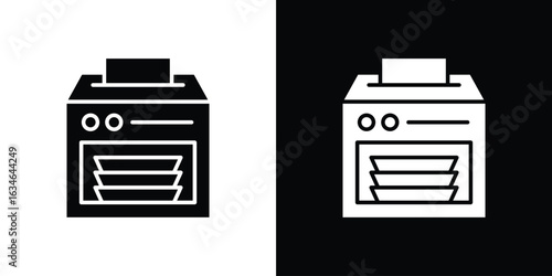 Money counting machine icon, simple flat style. for ui or ux designs