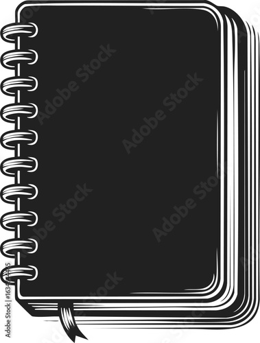 Notebook, spiral-bound notebook, writing pad, stationery item, journal for notes, sketchbook, note-taking tool, diary for ideas, blank pages, office supplies