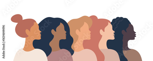 Diverse Female Portraits in Vector Style