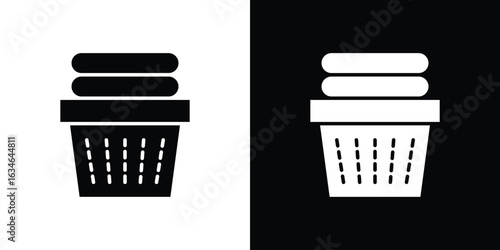 Laundry basket icon, simple flat style. for ui or ux designs