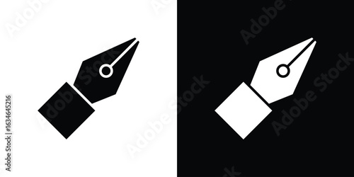 Ink pen icon, simple flat style. for ui or ux designs