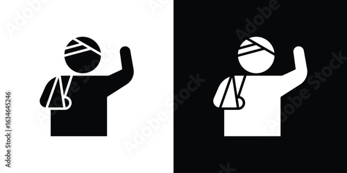 Injury icon, simple flat style. for ui or ux designs