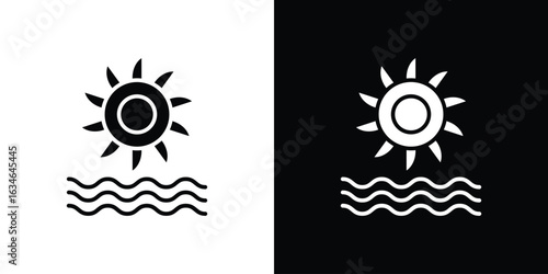 Hydro power icon, simple flat style. for ui or ux designs