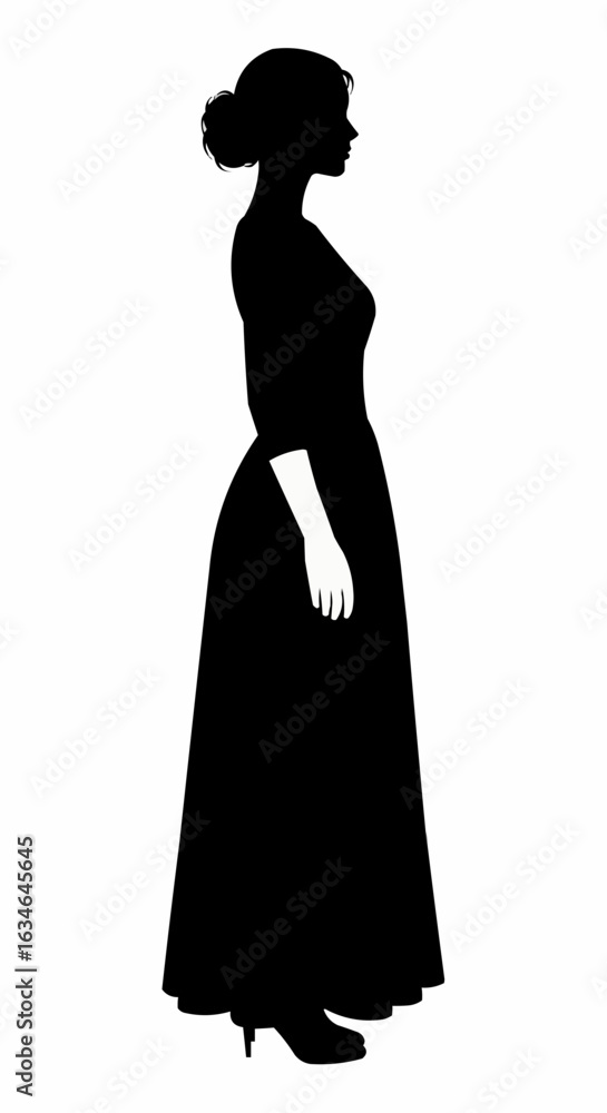 Fototapeta premium woman in black dress