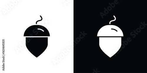 Hazelnut icon, simple flat style. for ui or ux designs