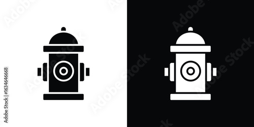 Fire hydrant icon, simple flat style. for ui or ux designs