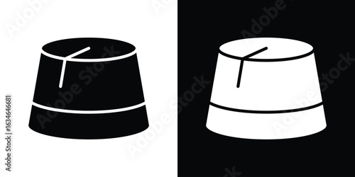 Fez hat icon, simple flat style. for ui or ux designs