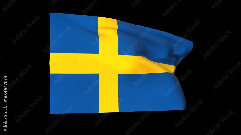 Sweden Flag Looping Animation 