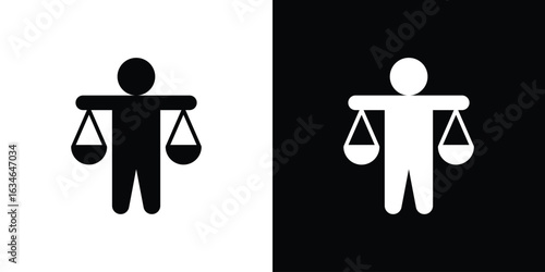 Ethics icon, simple flat style. for ui or ux designs