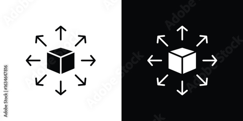 Distribution channel icon, simple flat style. for ui or ux designs