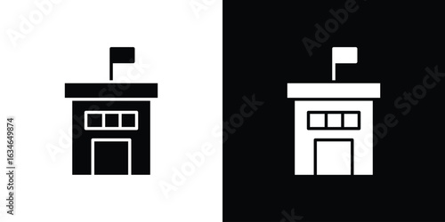 City hall building icon, simple flat style. for ui or ux designs