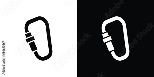 Carabiner icon, simple flat style. for ui or ux designs