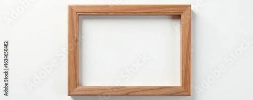Simple wood vintage picture frame, white background , rustic frame, white background