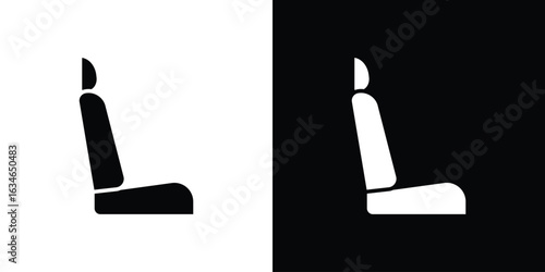 Car seat icon, simple flat style. for ui or ux designs