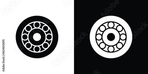Car bearing icon, simple flat style. for ui or ux designs