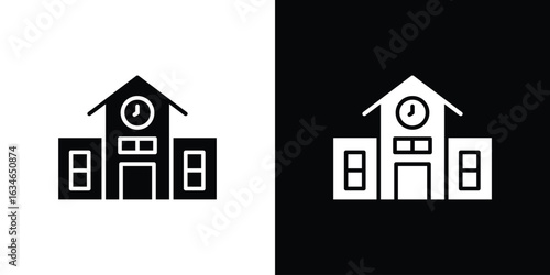 Campus icon, simple flat style. for ui or ux designs