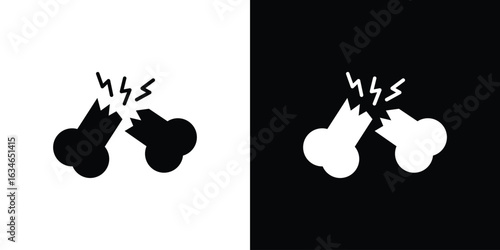 Broken bone icon, simple flat style. for ui or ux designs