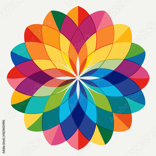 Abstract design composed of colorful shapes vector illustration 