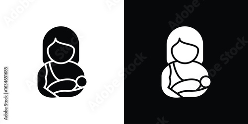 Breastfeeding icon, simple flat style. for ui or ux designs
