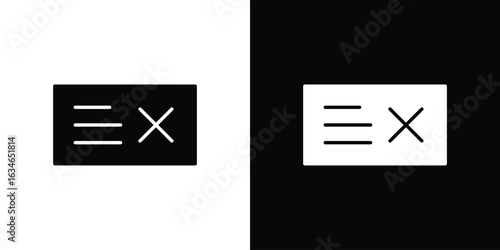 Bounced check icon, simple flat style. for ui or ux designs