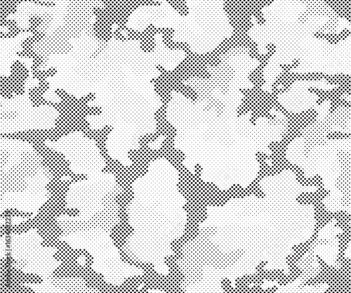 Abstract halftone background. Military camouflage effect dot seamless pattern texture. Dotted background as design element.
