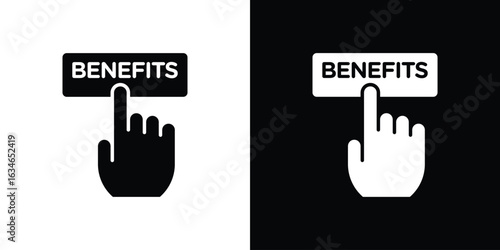 benefits icon, simple flat style. for ui or ux designs