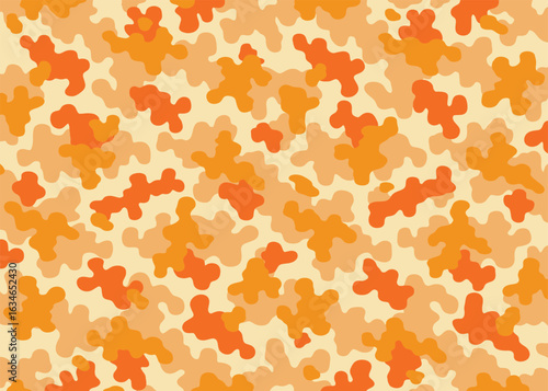 orange camouflage pattern. vector background illustration for web, banner, backdrop or surface design use