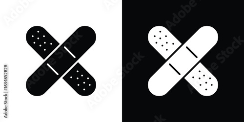 Band aid icon, simple flat style. for ui or ux designs