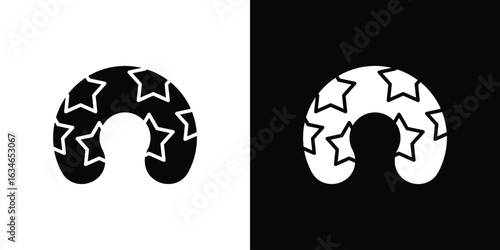 Baby orthopedic pillow icon, simple flat style. for ui or ux designs