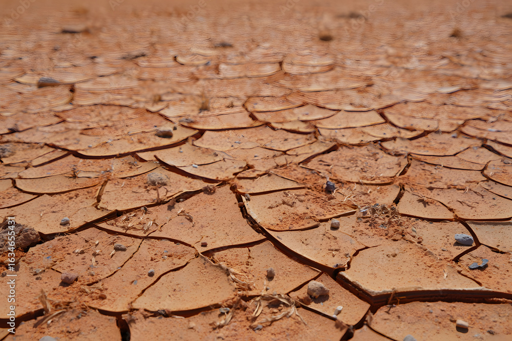 Fototapeta premium Dry, Cracked Soil in the Desert