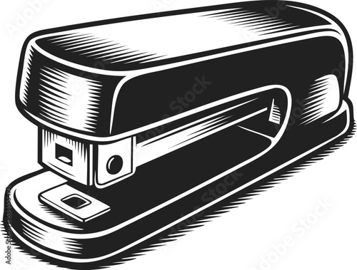 Stapler, desktop fastening tool, office accessory, paper binder, ergonomic design for efficient stapling