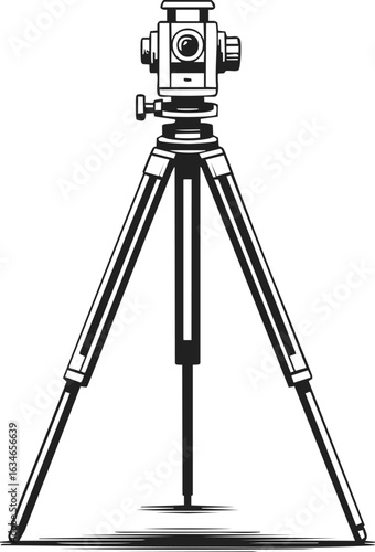 Surveyor tripod, precision instrument, measuring tool, leveling device, construction equipment, surveying equipment, technical instrument