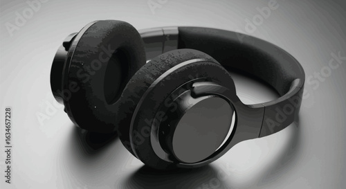 Sleek black headphones showcase modern audio technology, perfect for music lovers and audiophiles seeking immersive sound experiences with comfort and style.