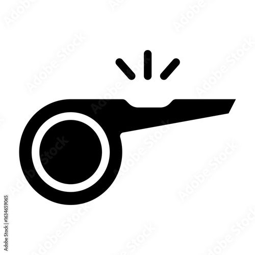 Whistle Vector Glyph Icon Design