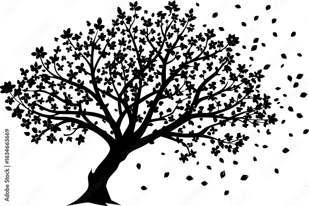 Obraz premium tree silhouette vector