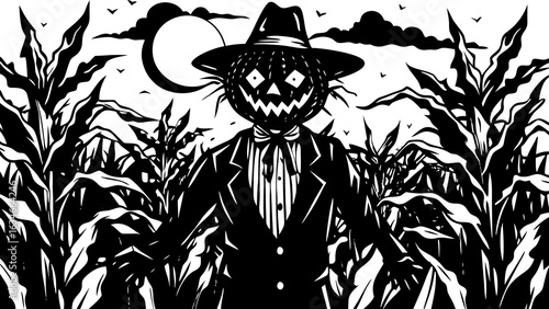 silhouette of a man in a field